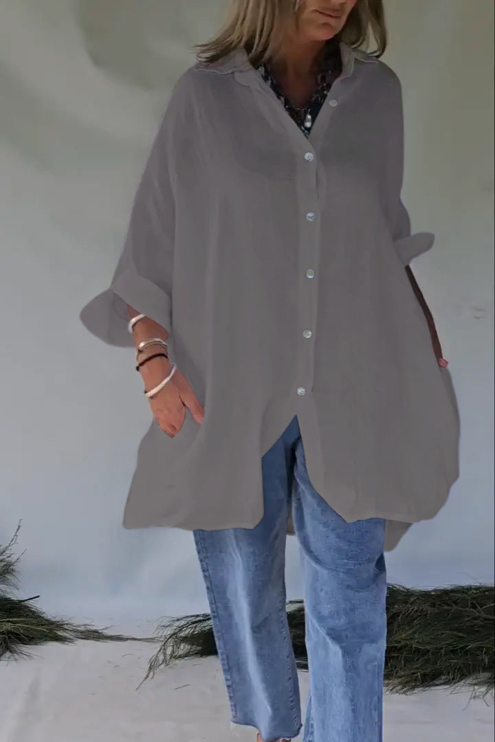 Rose Button-Front Shirt Dress Rose 8