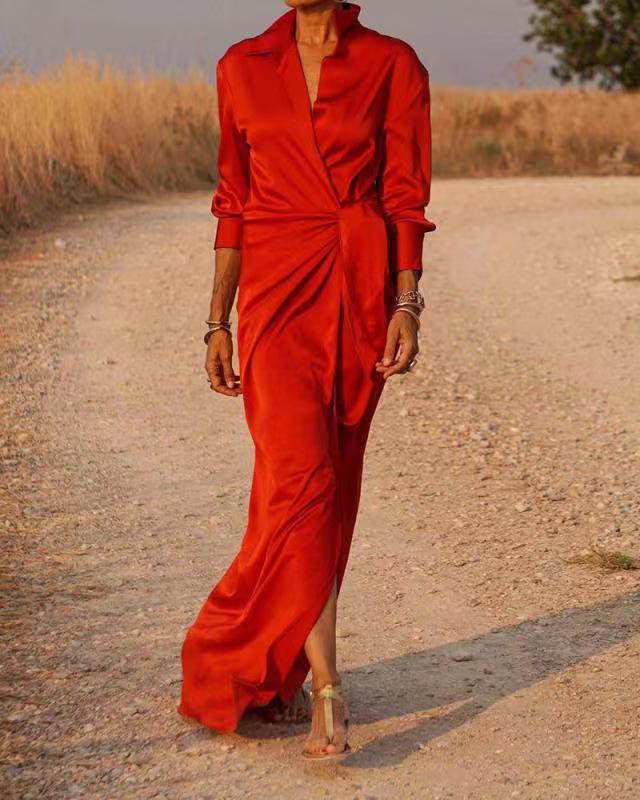 Margot Asymmetrical Wrap Maxi Dress Multi 26