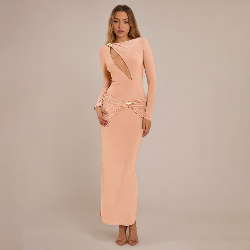 Isabelle Ruched Satin Evening Dress Multi 3