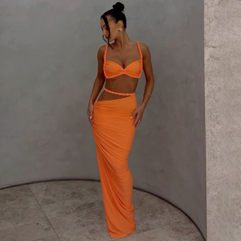 Vivienne Draped Maxi Dress Multi 1
