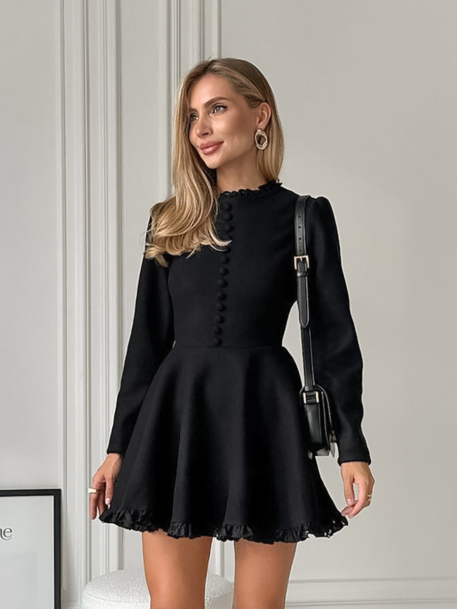Margot Lace Mini Dress Black 1