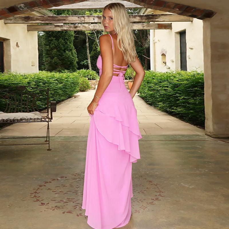 Valentina Ruched Maxi Dress Multi 4