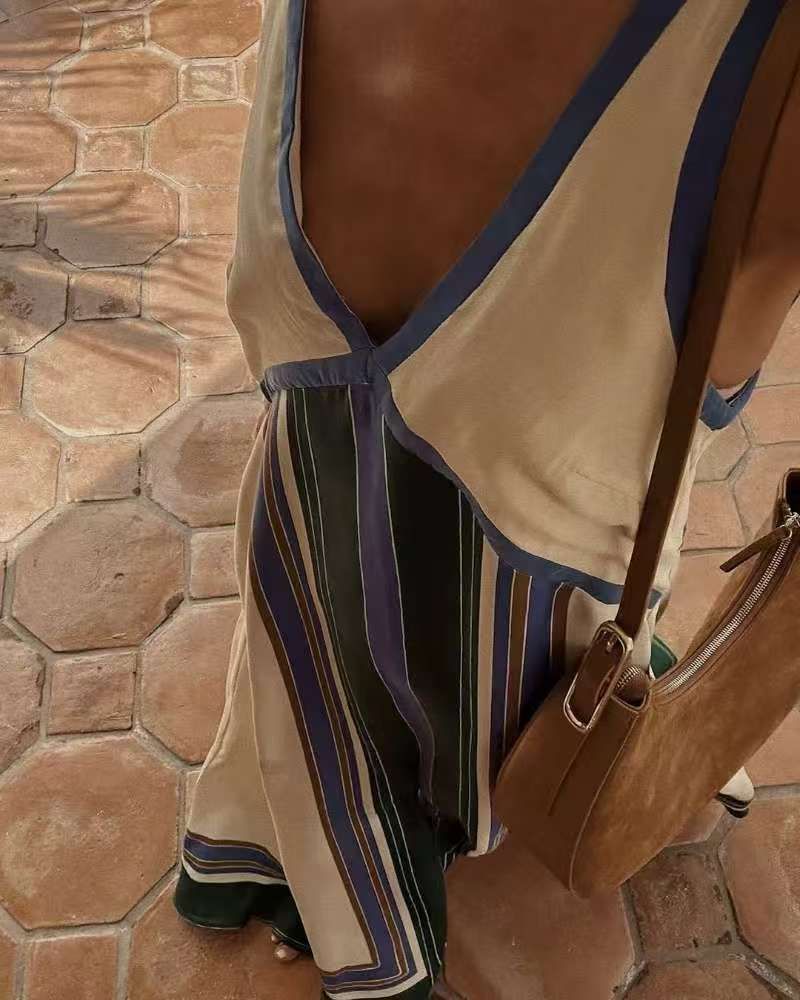 Valentina Ruched Maxi Dress Multi 25