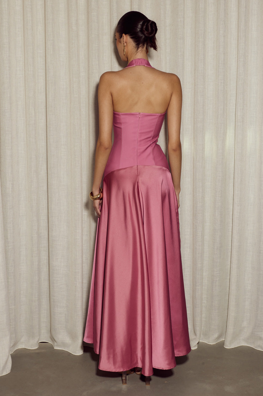 Odina Palm Maxi Dress Blush 2