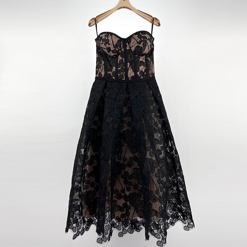 Valentina Embroidered Strapless Wrap Dress As photo 5