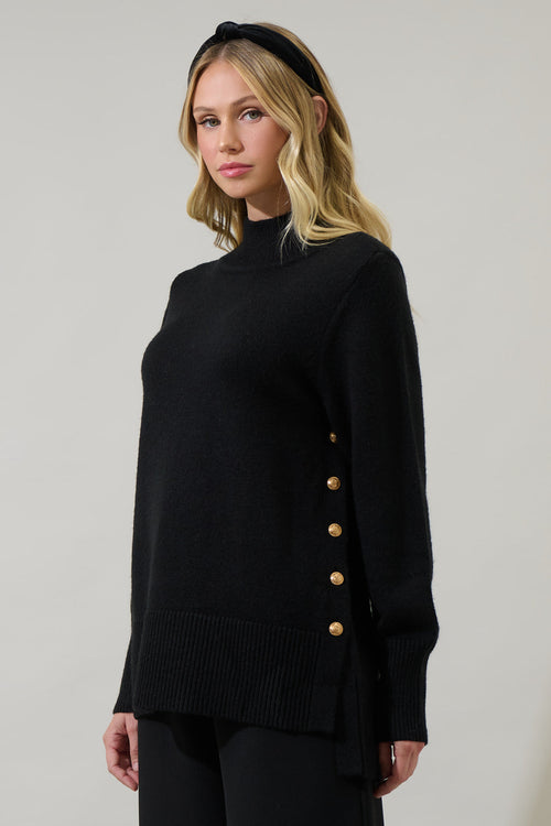 Brussel Turtleneck Sweater in Black BLACK 1