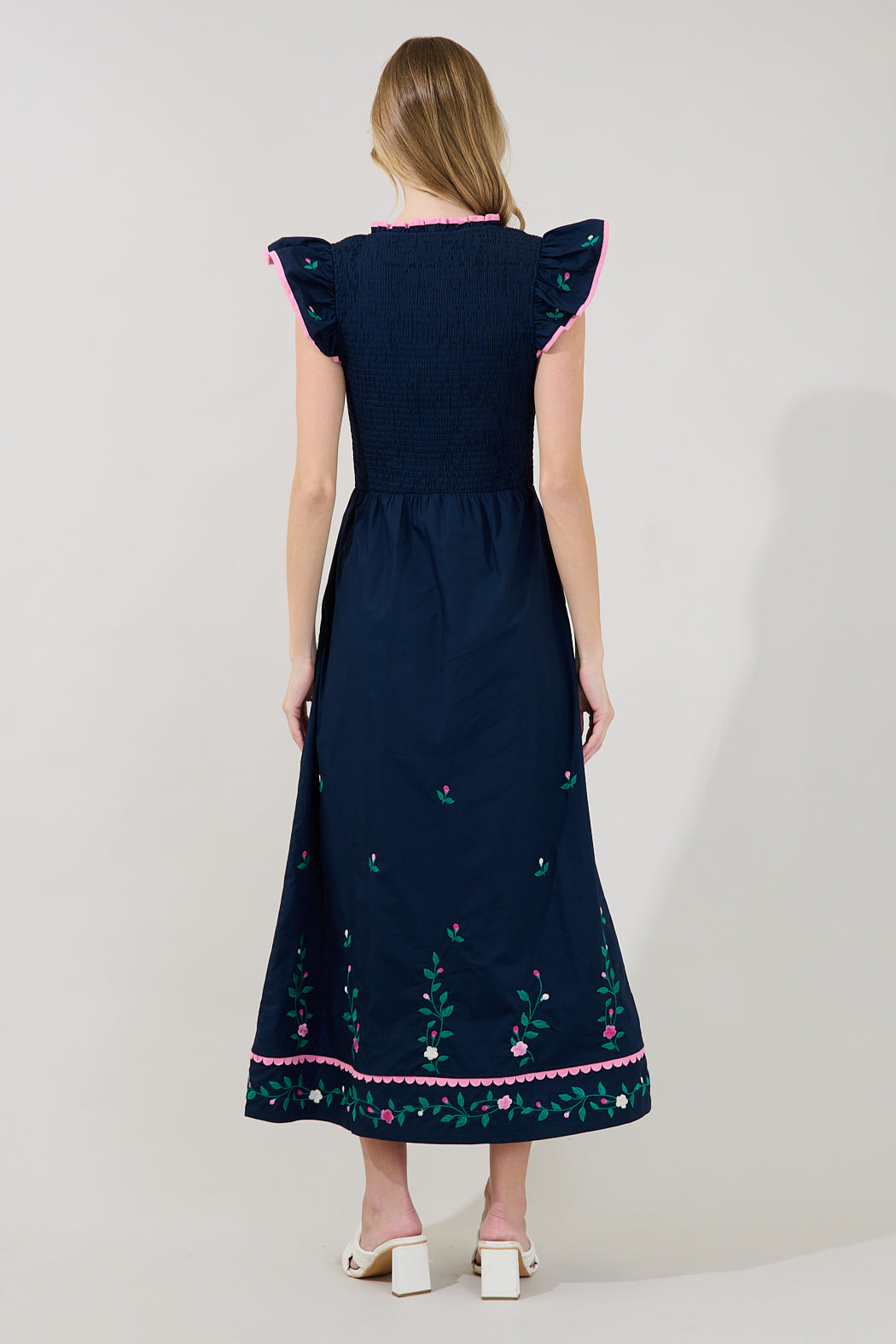 Soleil Tiered Floral Midi Dress WHITE-MULTI 9