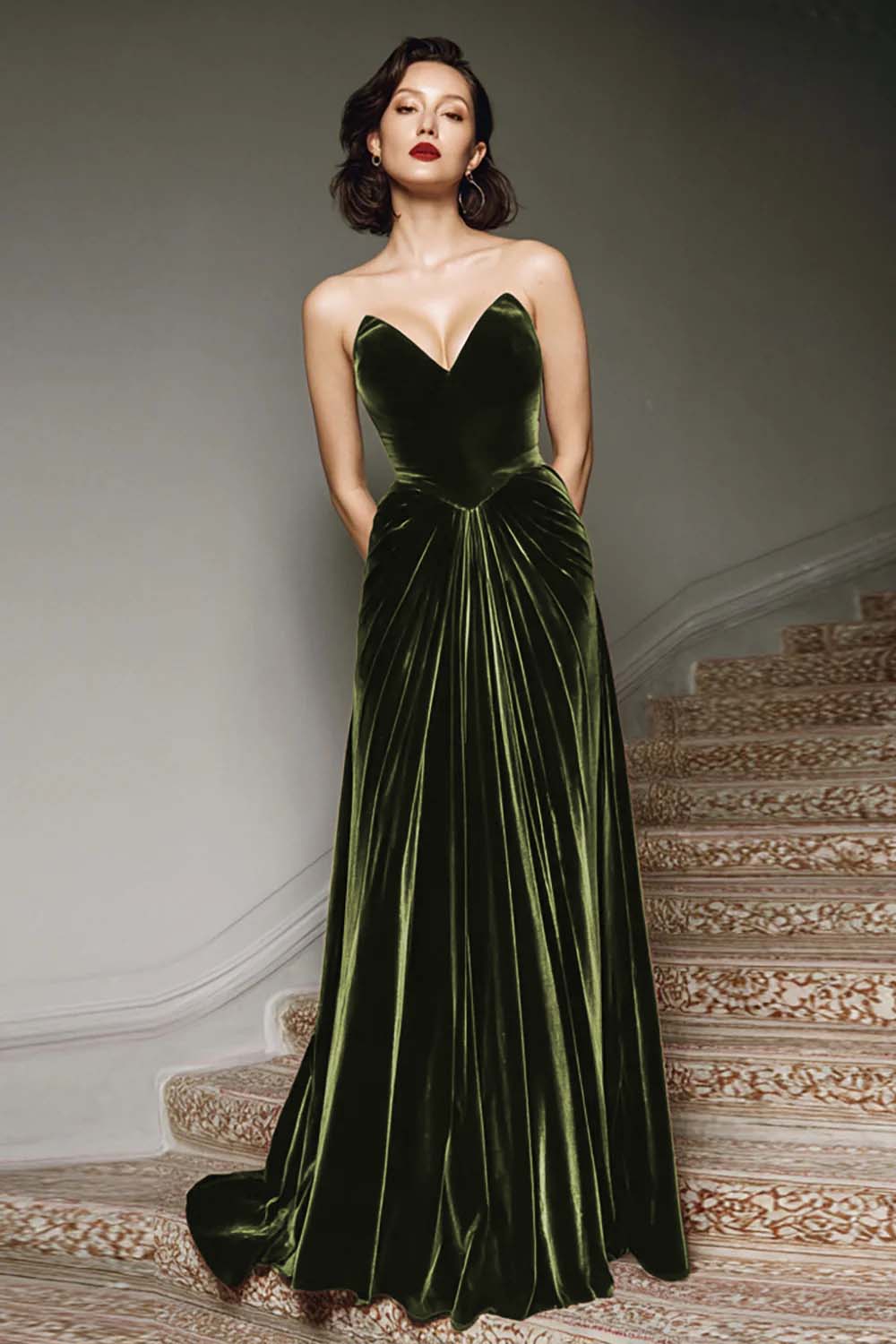 Margot Velvet A-Line Gown Fuchsia 7