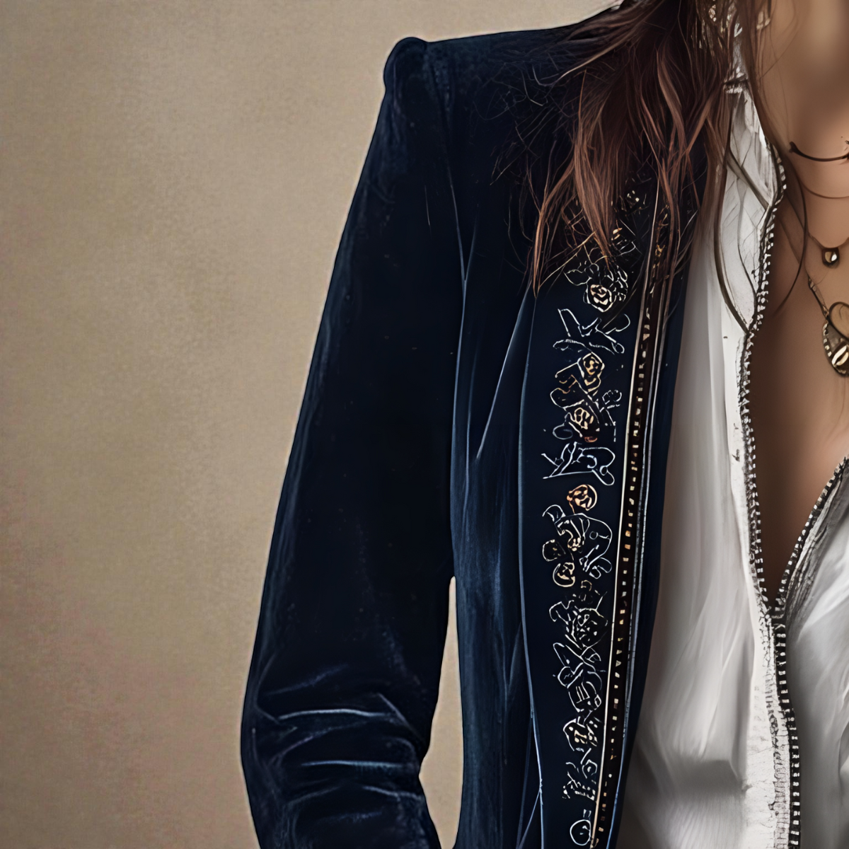 Matilda Velvet Jacket Stone Grey 7