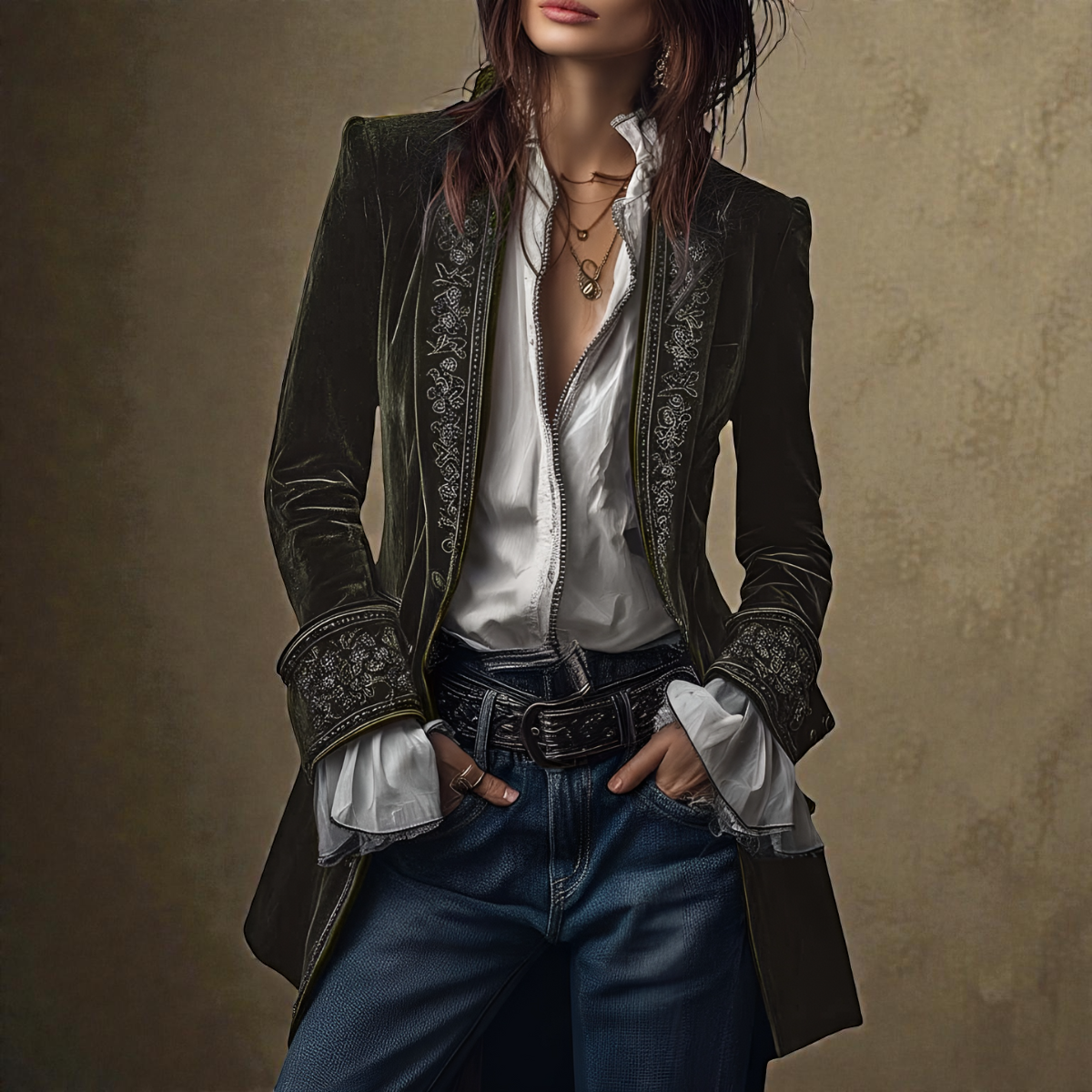 Matilda Velvet Jacket Black 4