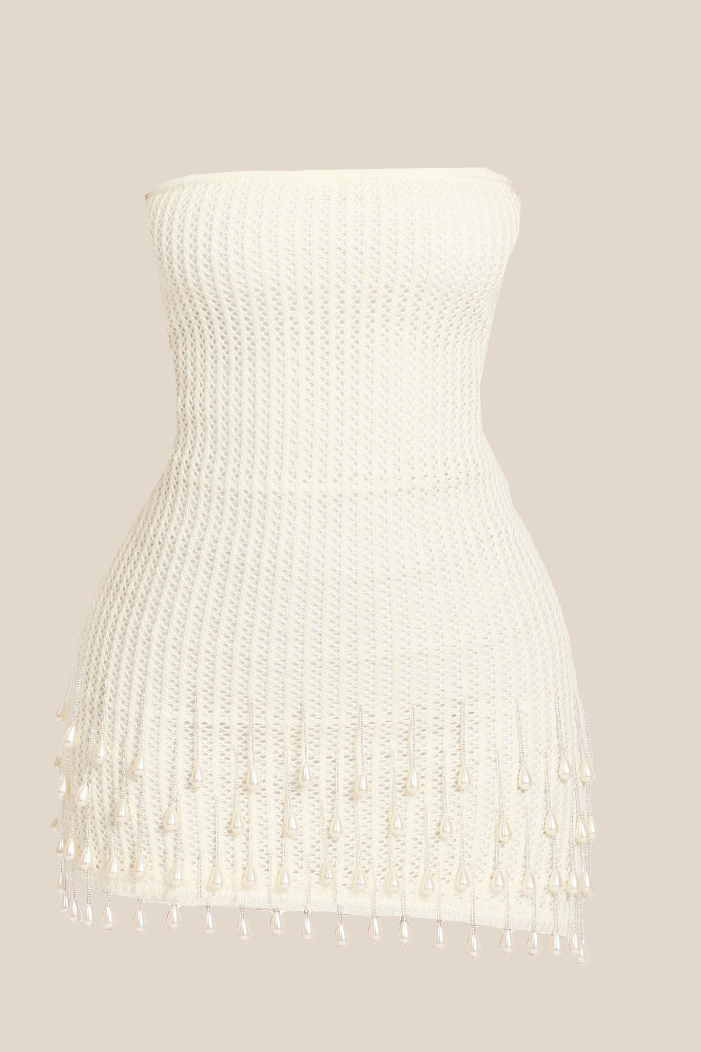 Gwen Crochet Mini Dress White 8