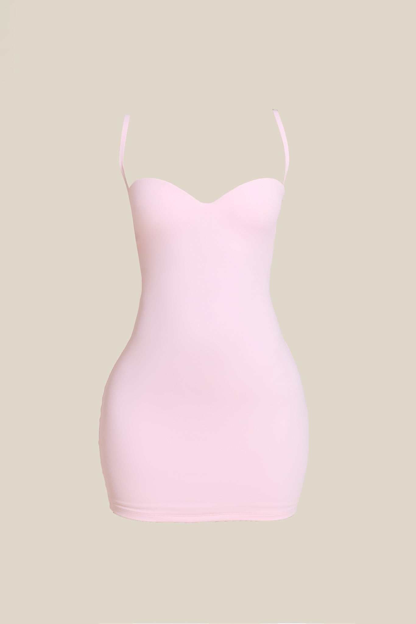 Evangeline Sculpted Mini Dress in Blush Pink 6