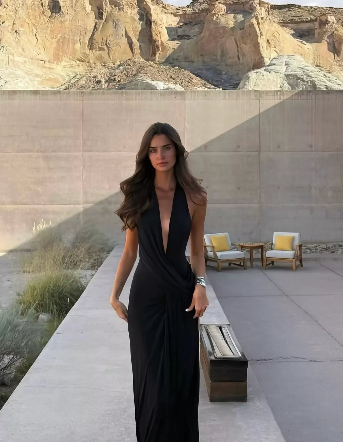 Winona Satin Gown Black 25