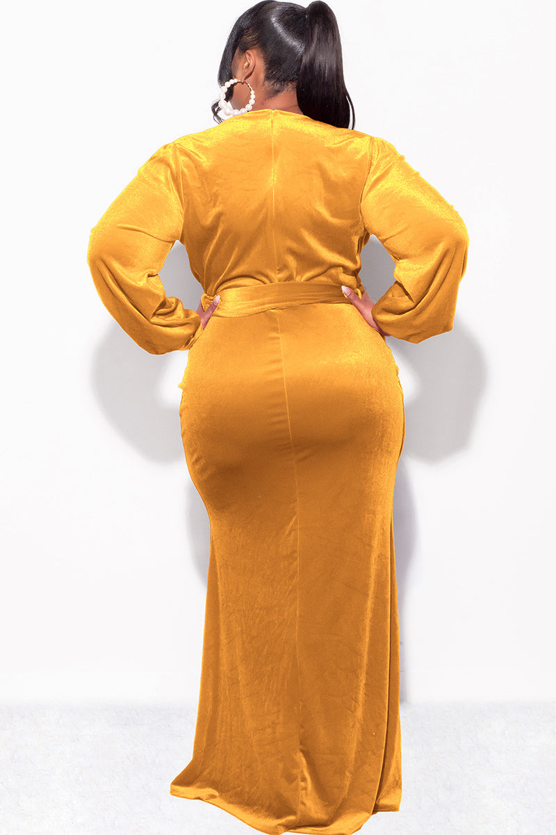 Valentina Velvet Wrap Maxi Dress Red 3