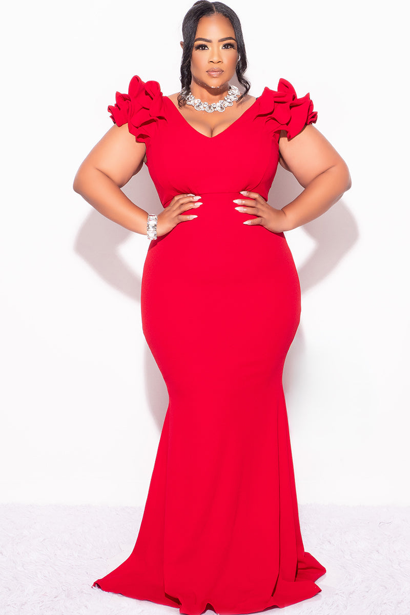 Ophelia Glitter Gown with Layered Sleeves Glitter Fabric) 5