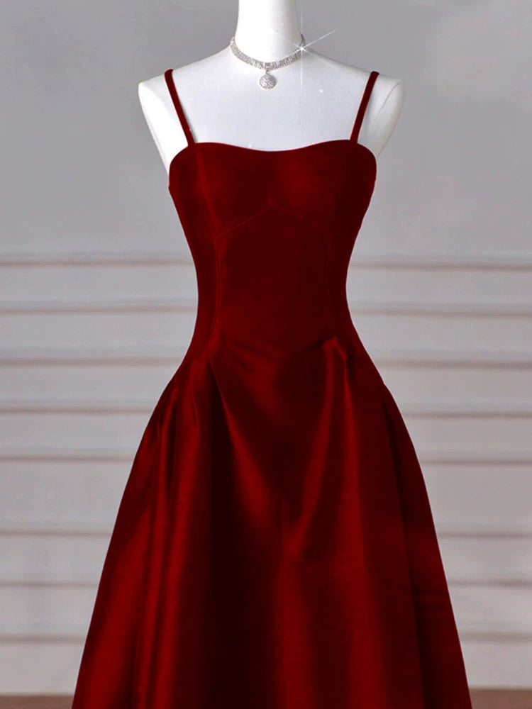 Cosima A-Line Satin Formal Dress Navy 5