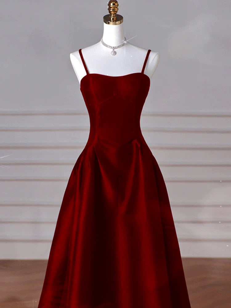 Cosima A-Line Satin Formal Dress Navy 7