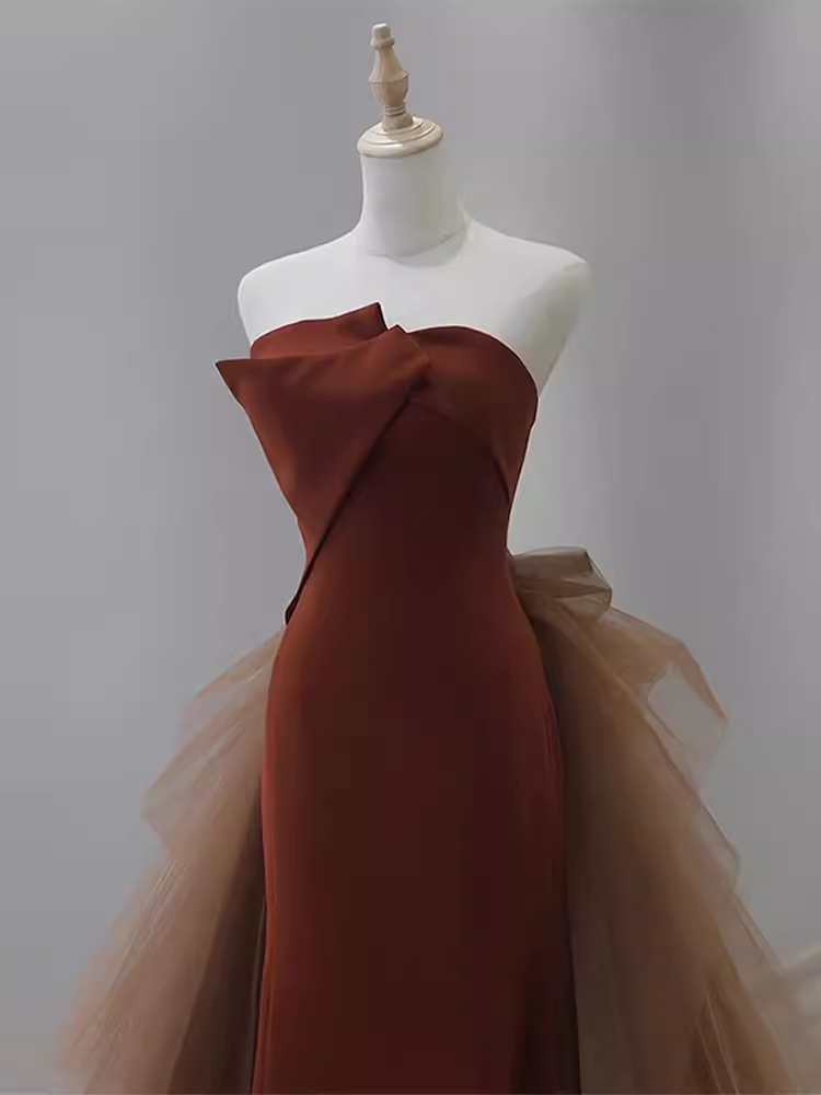 Valentina Mermaid Maxi Dress in Chocolate Chocolate 2