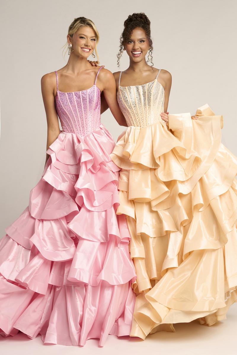 Portia Black & Gold Ballgown Dress Red/Red 4
