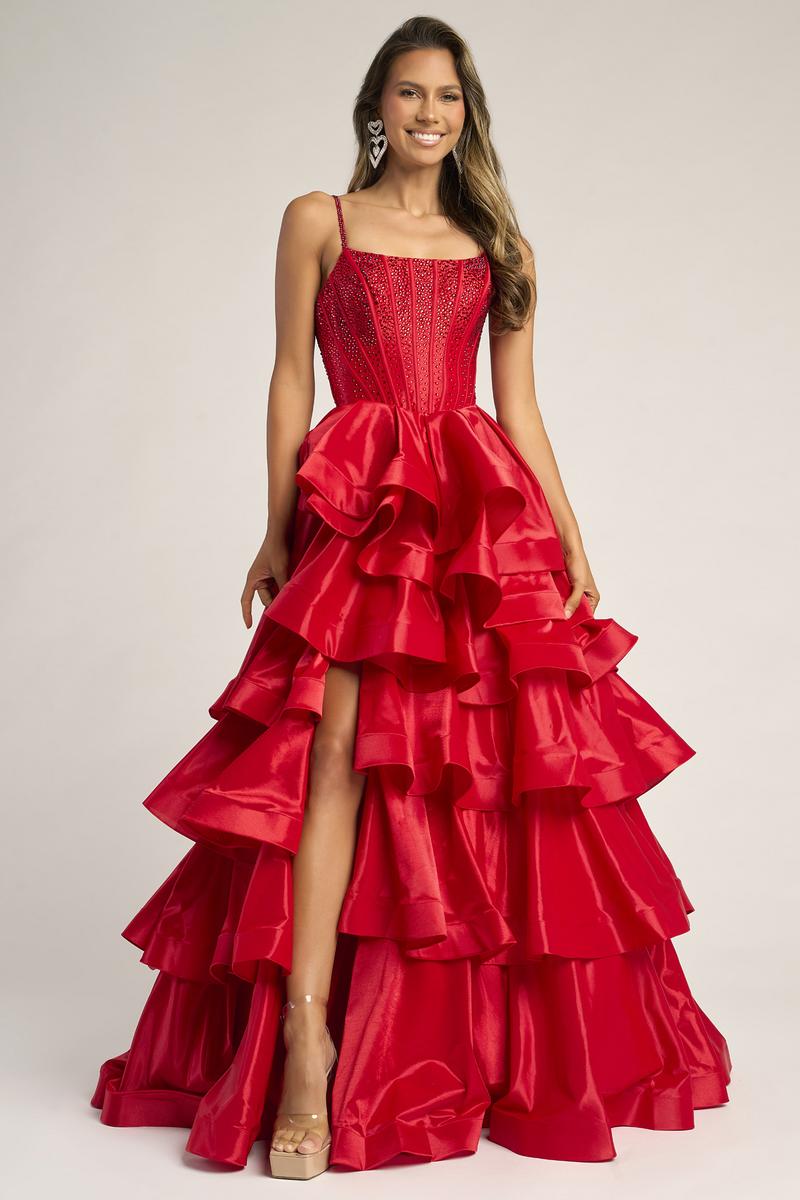 Portia Black & Gold Ballgown Dress Pink 6