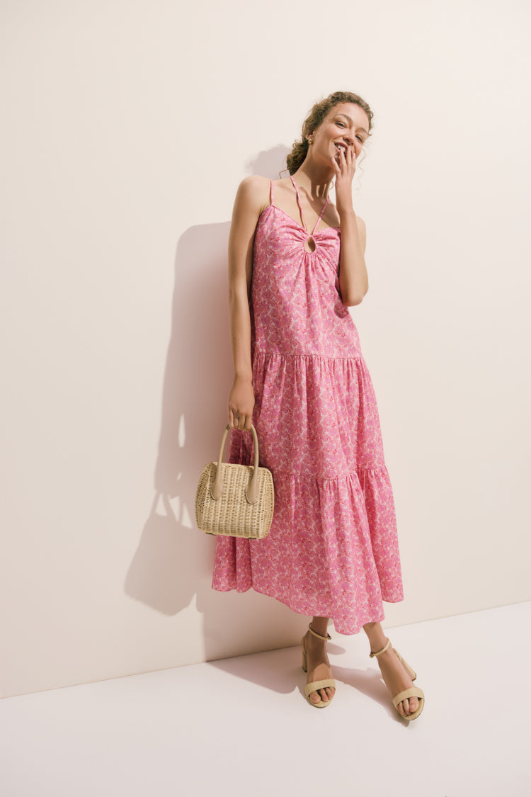 Lottie Floral Maxi Dress Pink Floral 2