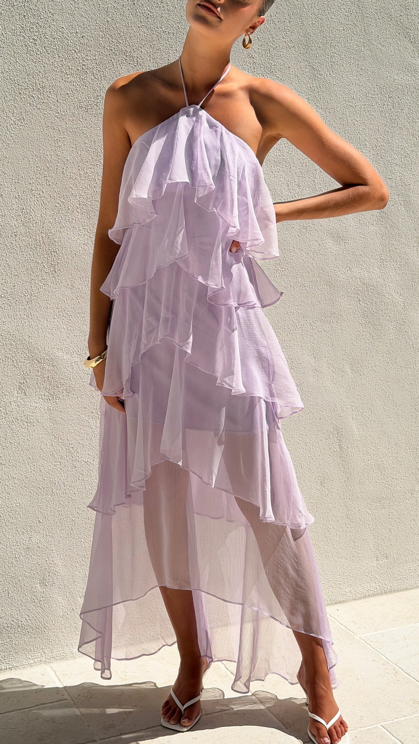 Margot Linen Maxi Dress in Sunshine Lilac 5