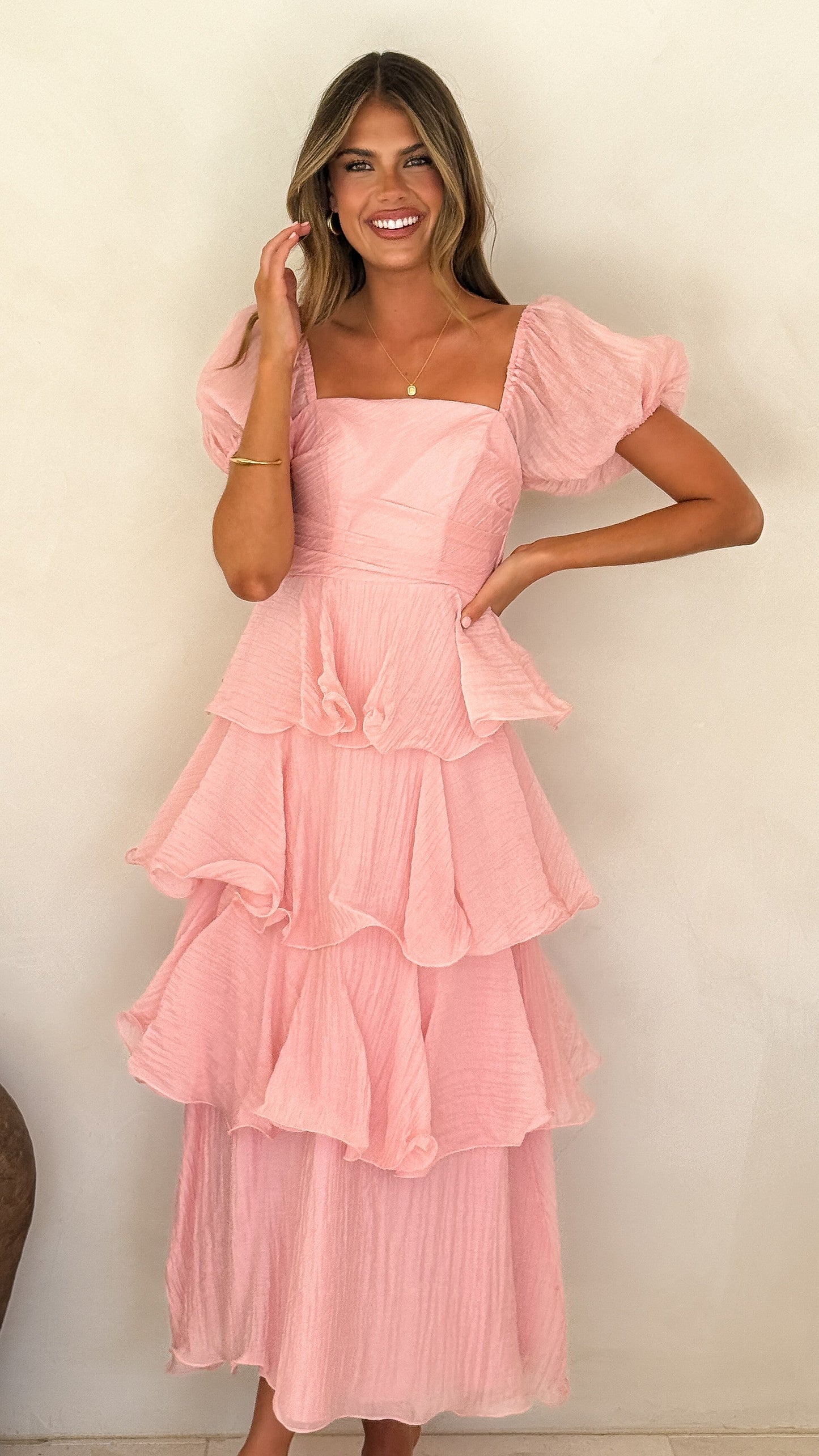 Lanelle Pink Maxi Dress Pink 7