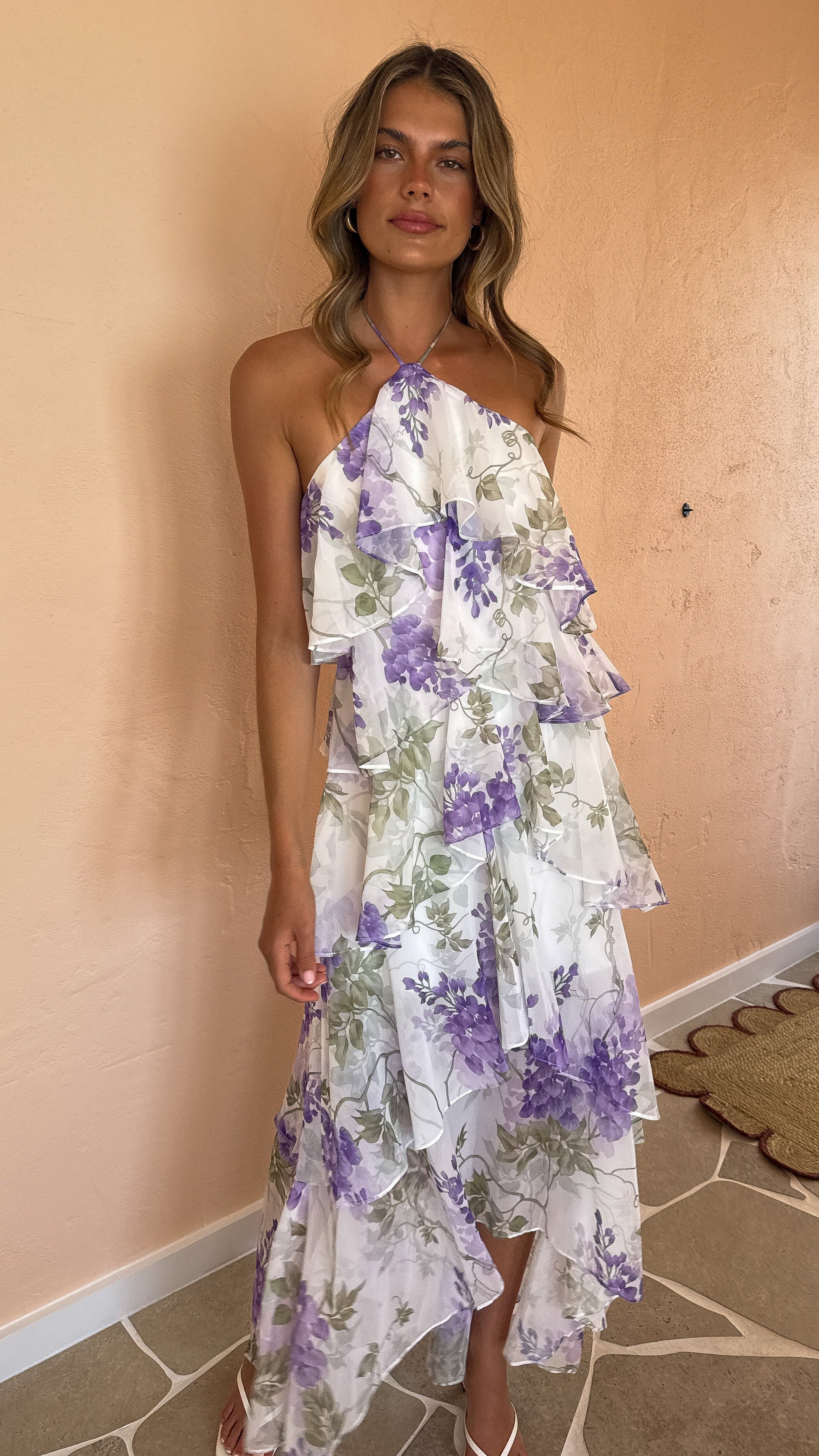 Margot Lilac Floral Maxi Dress Lilac Floral 6