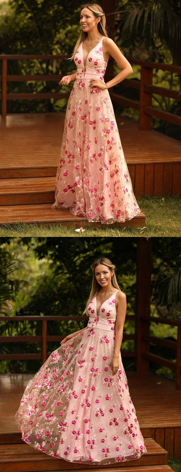 Isabelle Floral Appliqué A-Line Dress Picture Color 4