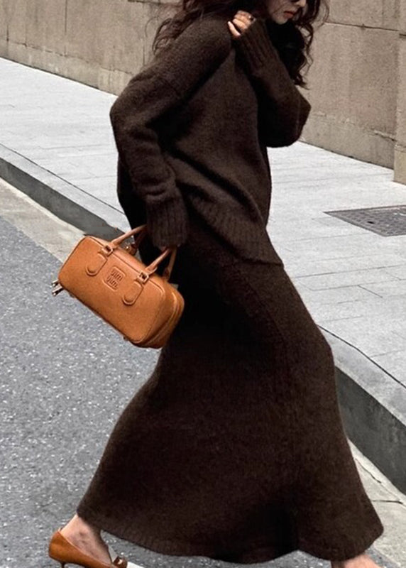 Margot Knit Sweater & Maxi Skirt Set Black 5