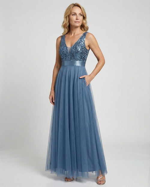 Evangeline Tulle Maxi Dress Multi 1
