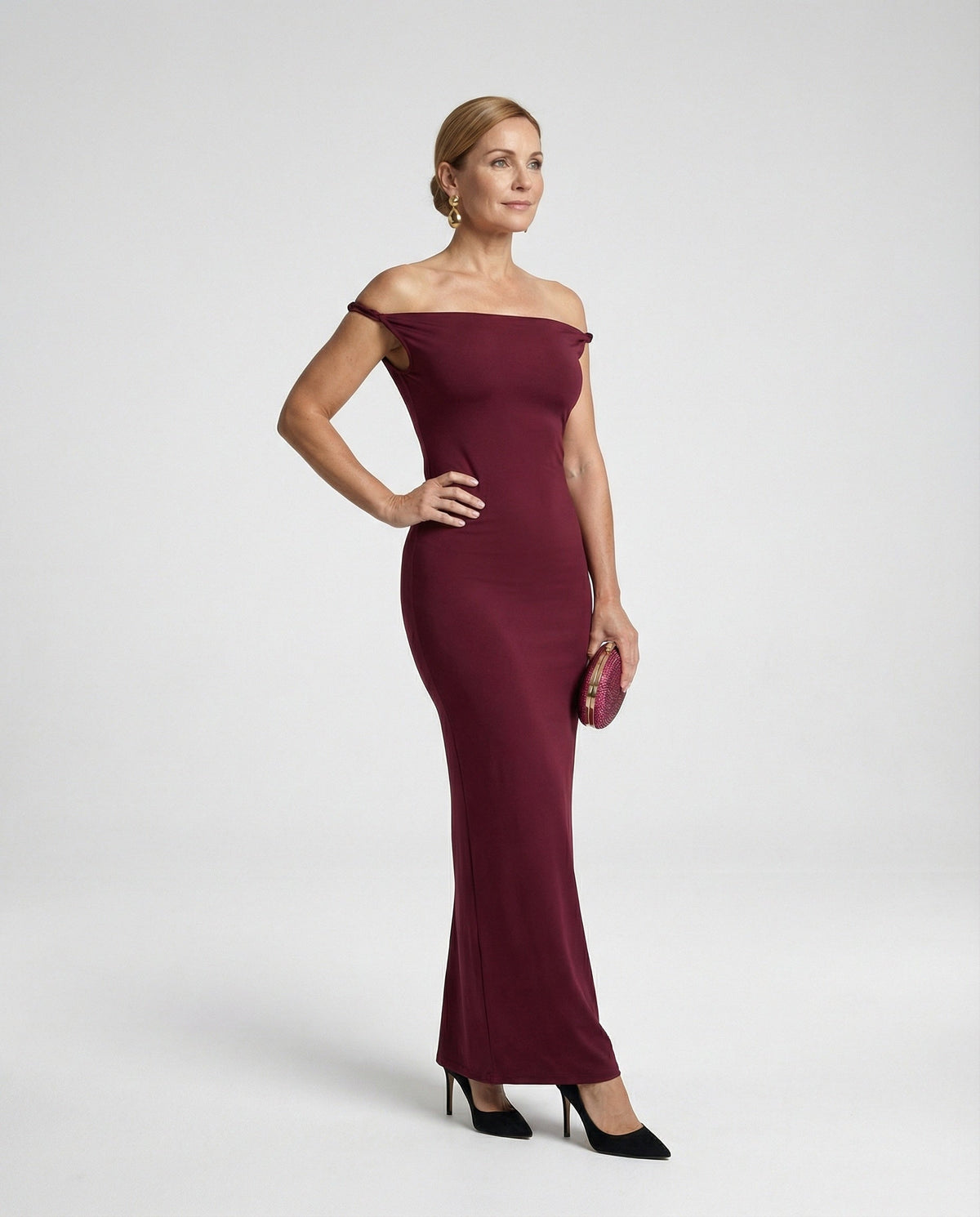 Isabelle One-Shoulder Satin Maxi Dress Multi 1