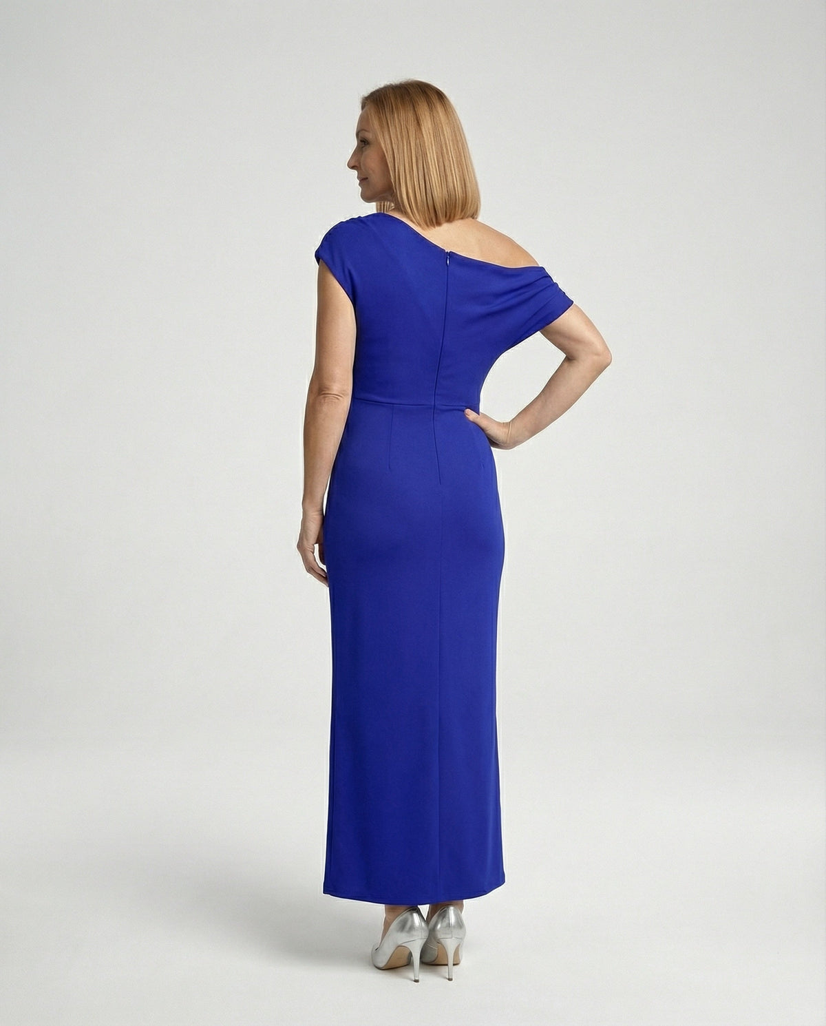 Isabelle One-Shoulder Satin Maxi Dress Multi 9