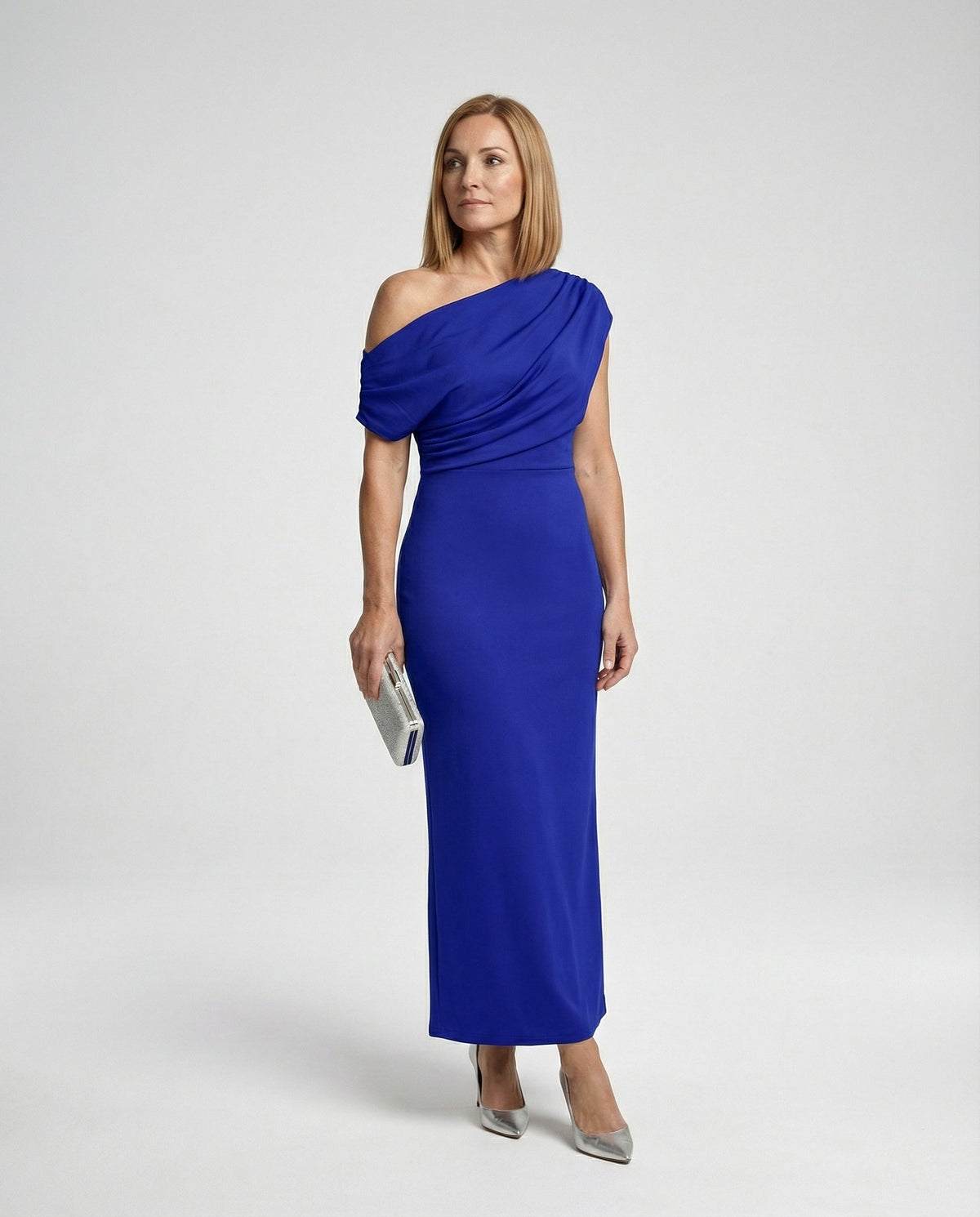 Isabelle One-Shoulder Satin Maxi Dress Multi 6
