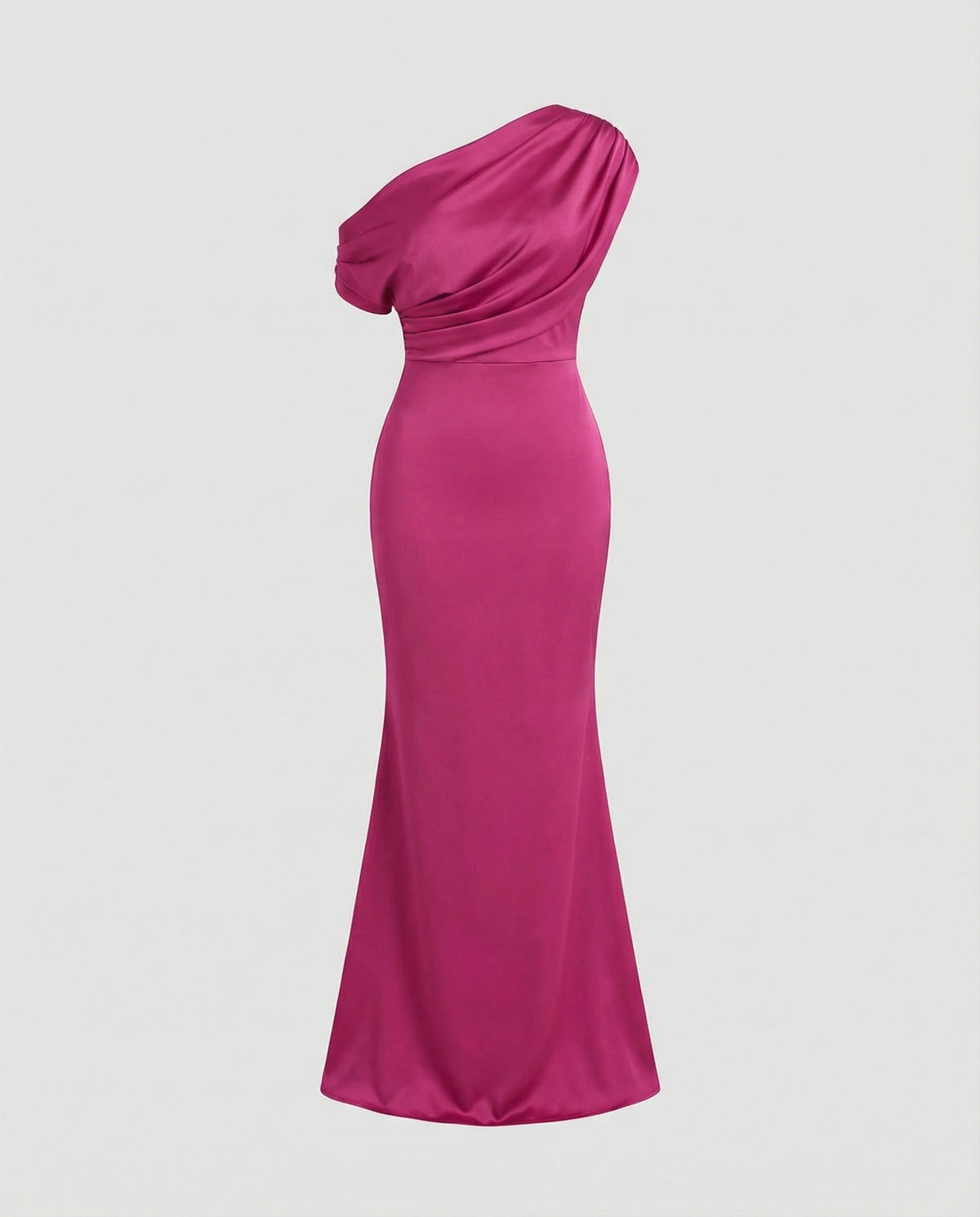 Isabelle One-Shoulder Satin Maxi Dress Multi 14