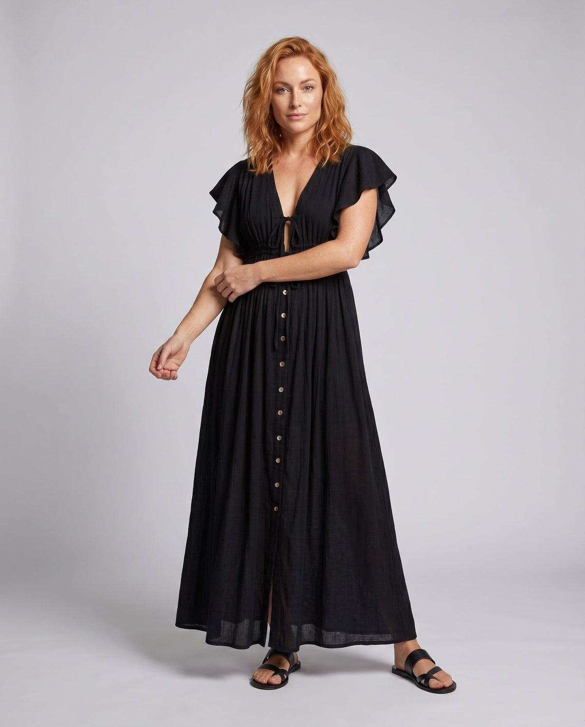 Valentina Ruched Maxi Dress Multi 8