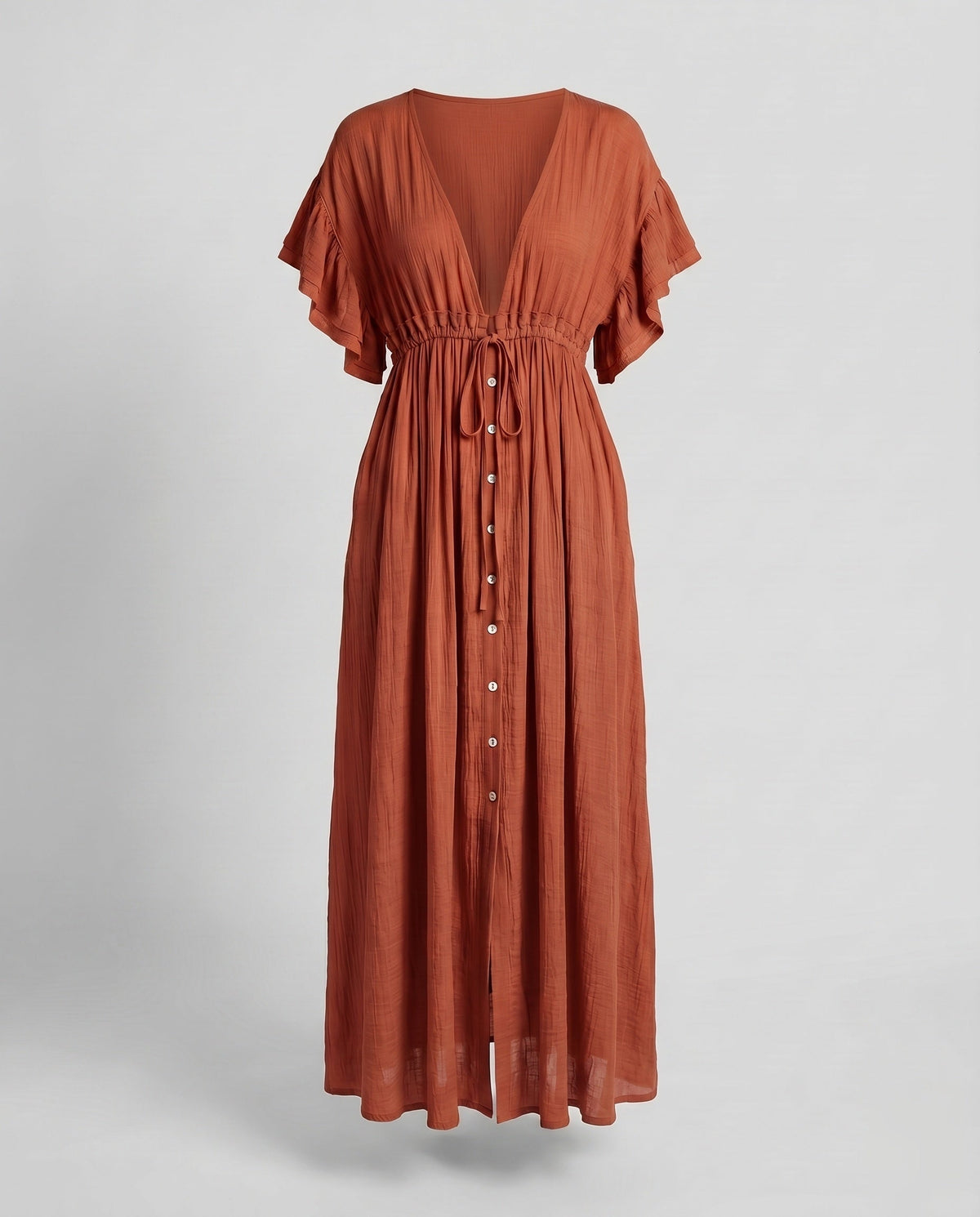 Valentina Ruched Maxi Dress Multi 15