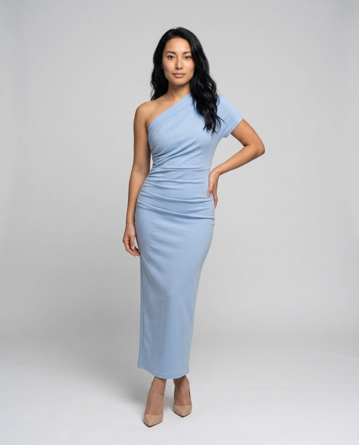 Celeste Off-Shoulder Ruched Maxi Dress Multi 8