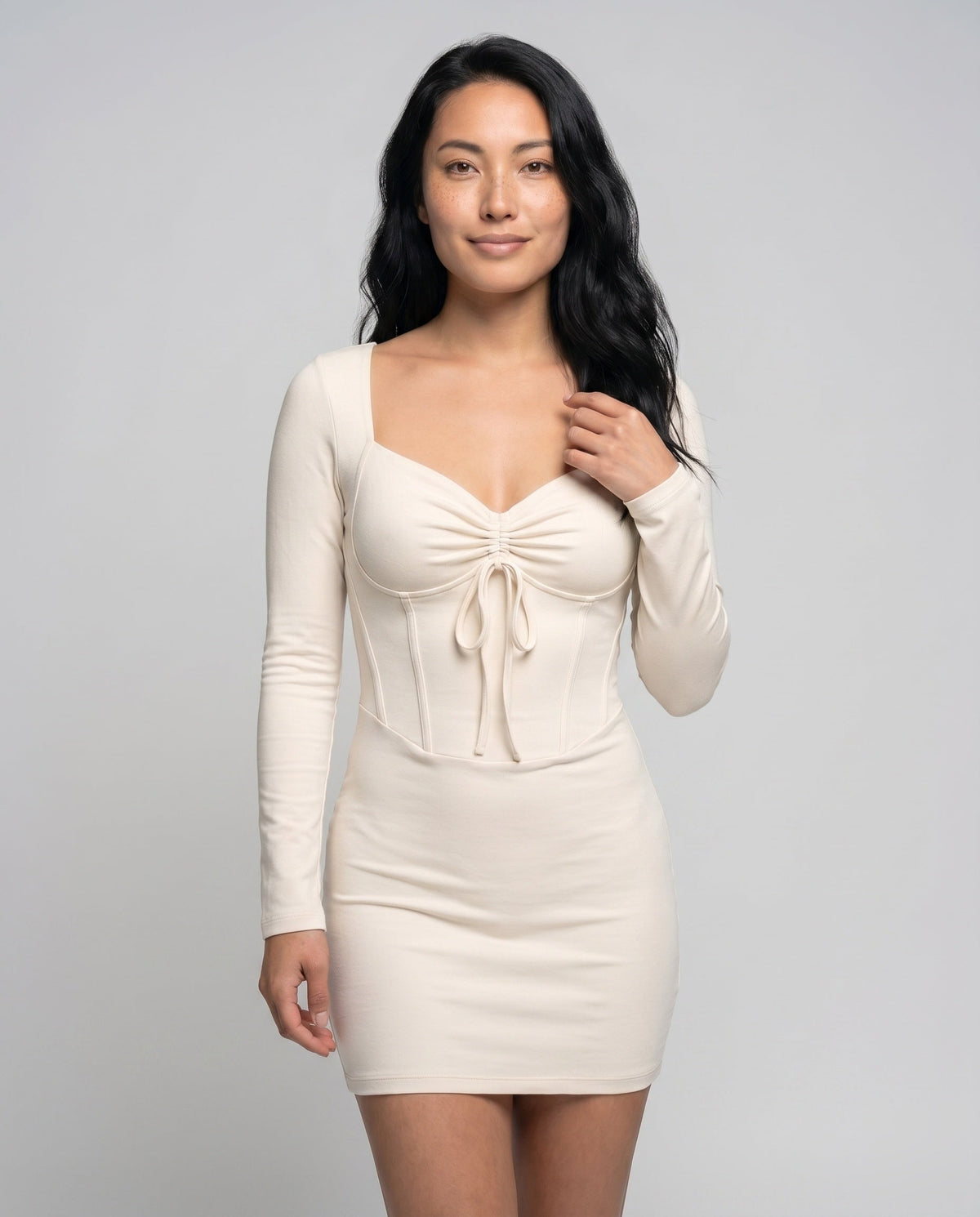 Vivienne V-Neck Satin Dress Multi 2