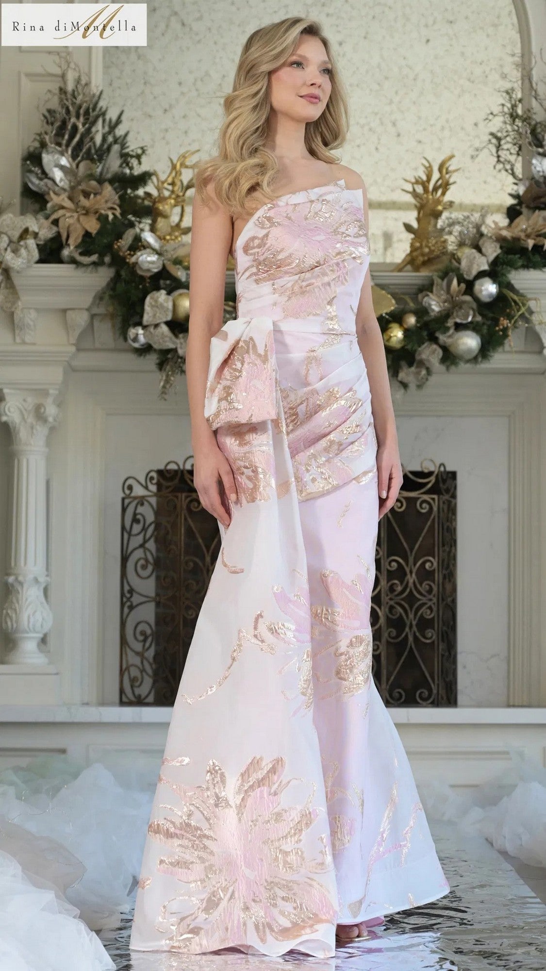 Rina Multi-Sequin Formal Gown Blush Multi 3