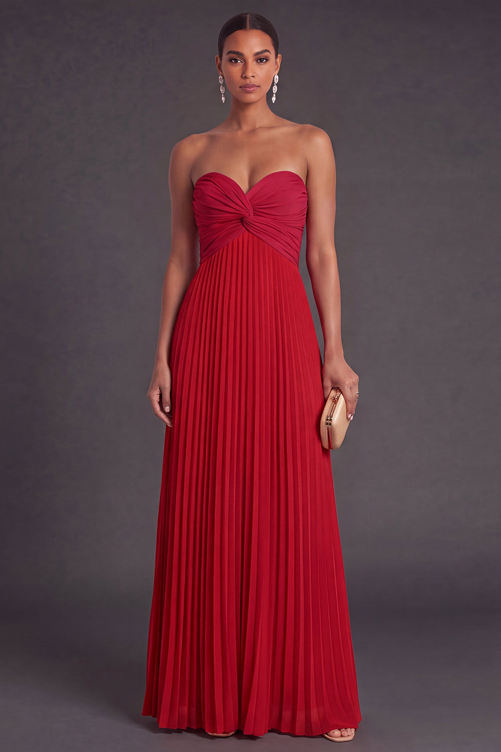 Valentina Pleated Sweetheart Formal Dress Pink and Black 10