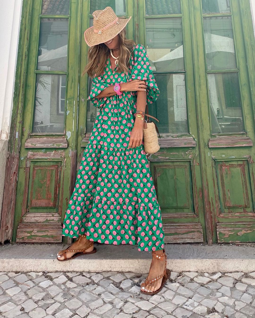 Bohemia Linen Midi Dress Multi 1