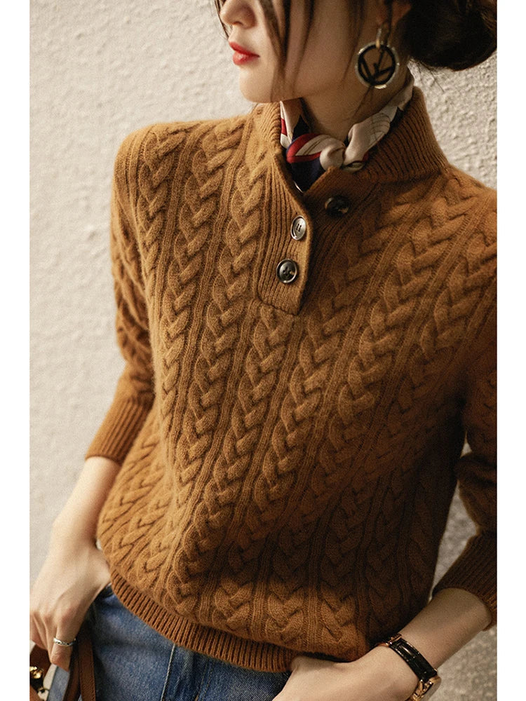 Arden Cashmere Sweater Cardigan Khaki 3
