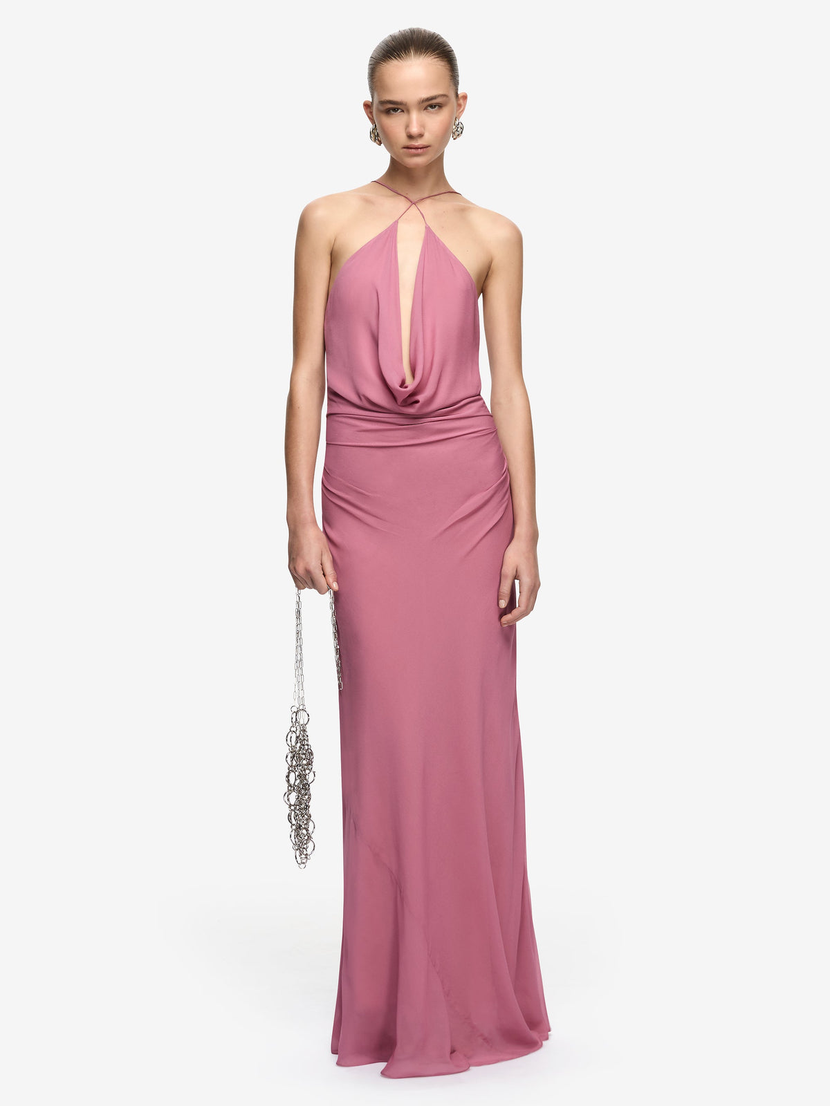 Celia Keyhole Maxi Dress ORCHID PINK 1