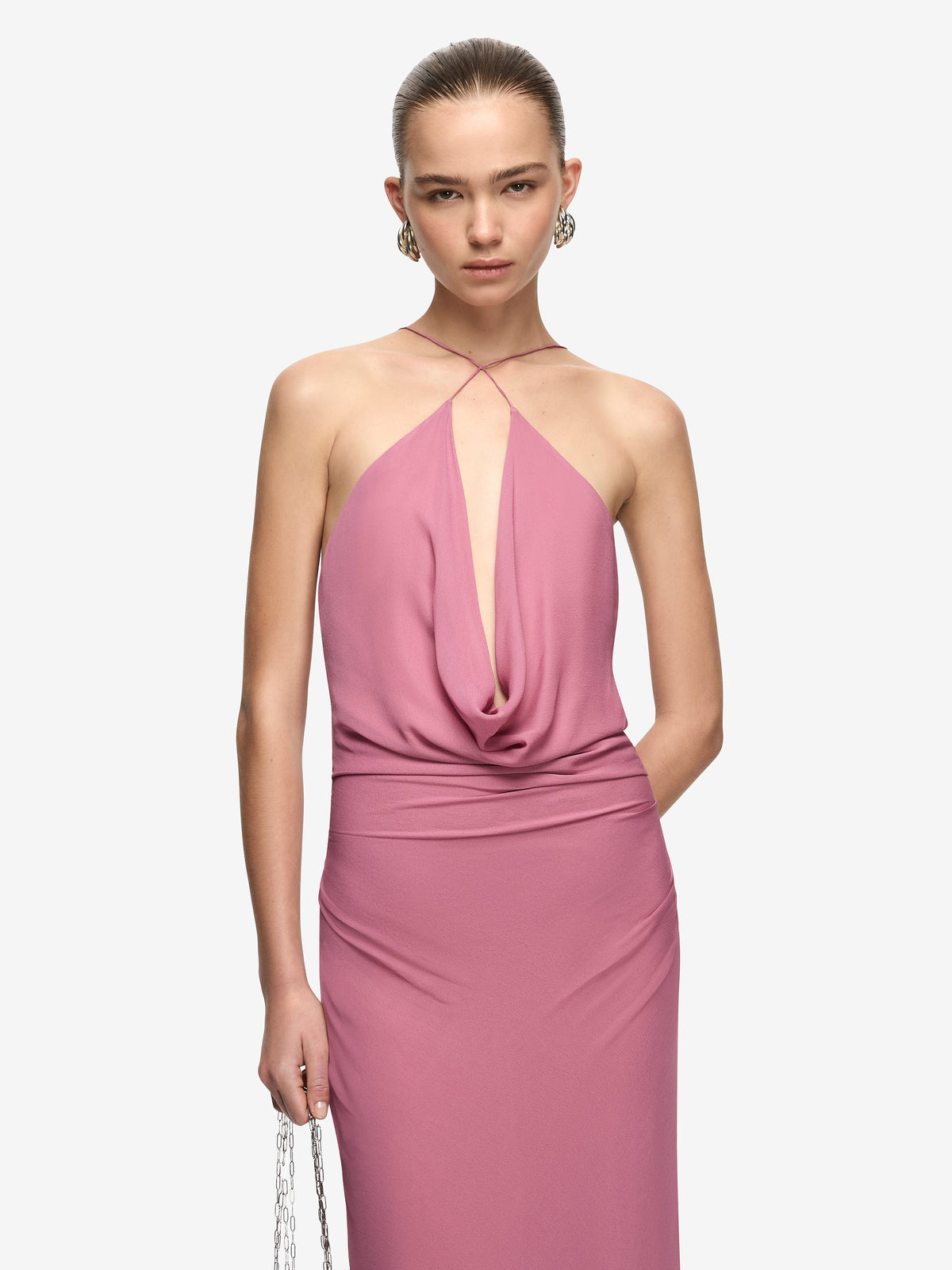 Celia Keyhole Maxi Dress ORCHID PINK 2