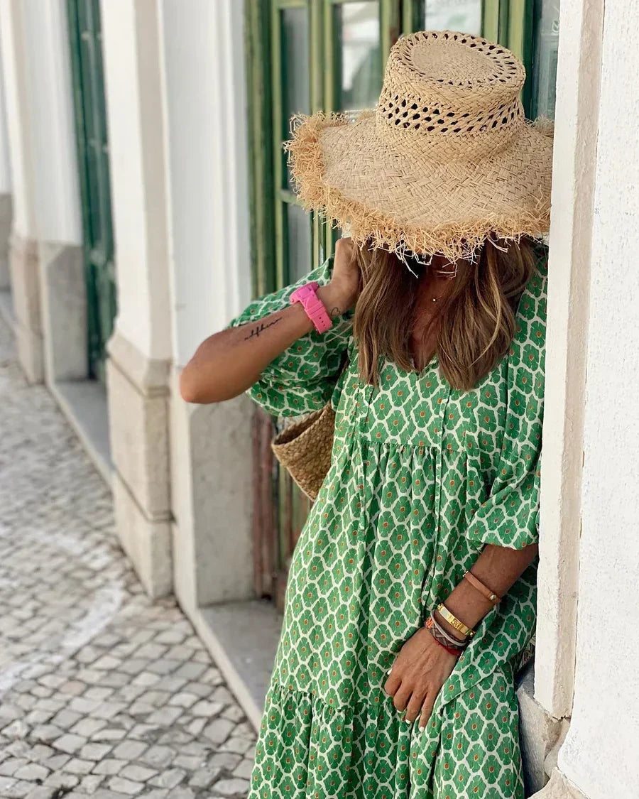 Bohemia Linen Midi Dress Multi 2