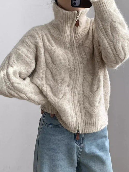 Vera Knit Sweater in Soft Beige Beige 1