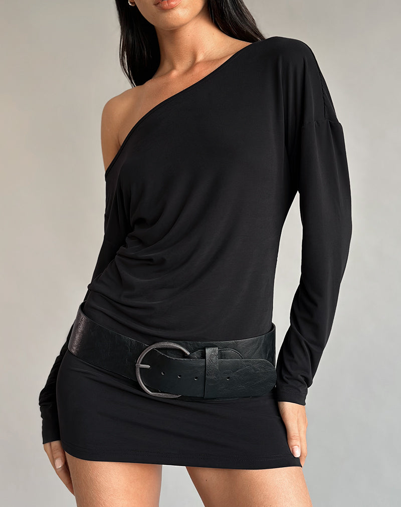 Shelisa Slouchy Mini Dress Black 2