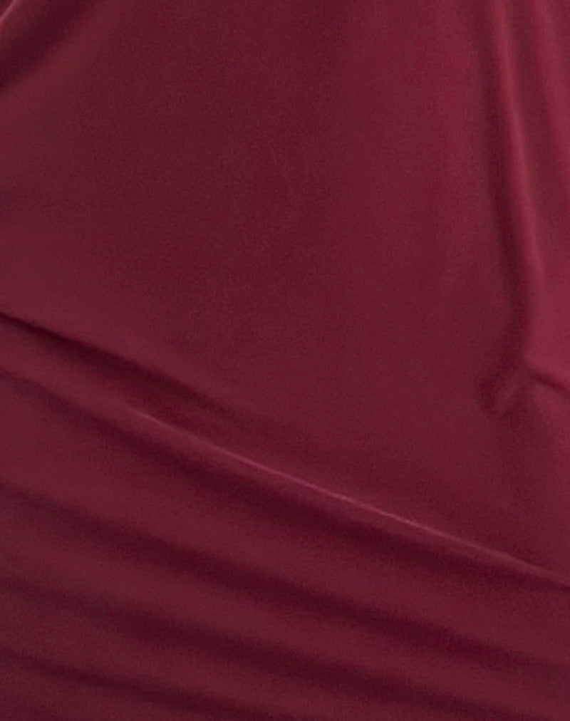 Shelisa Slouchy Mini Dress Deep Red 6