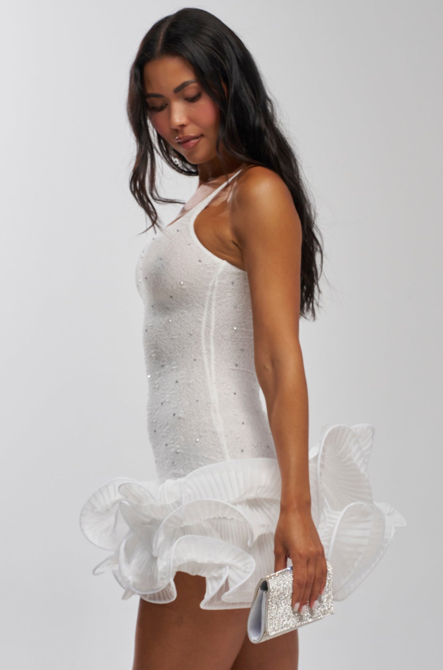 Akira Rhinestone Mini Dress 13